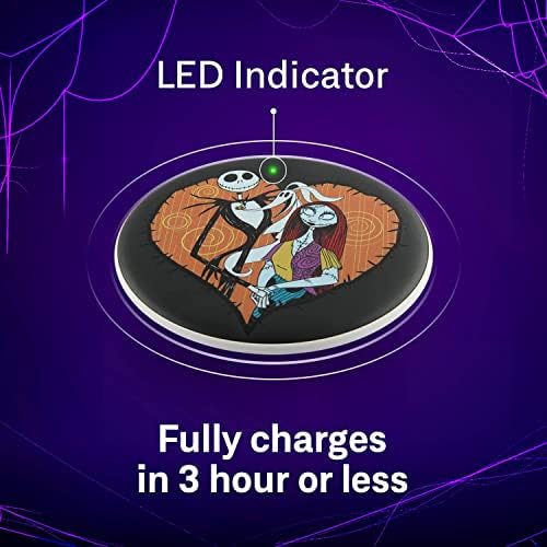Transform Your Charging Routine with the Disney Tim Burton’s The Nightmare Before Christmas Wireless Charger – Fast 10 W Power Pad Featuring Iconic Jack Skellington & Sally Designs – Perfect for i Phone & Samsung Devices – Sleek Non-Slip Surface for Home or Office – Ultimate Gift for Disney Enthusiasts – Officially Licensed Merchandise