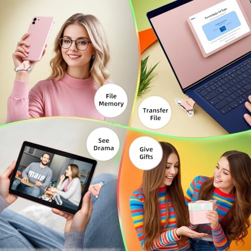 MFi Certified 256 GB 3-in-1 USB 3.0 Flash Drive – Versatile Memory Stick for i Phone, i Pad, Android & PC – Ultra-Fast Data Transfer with Enhanced Security Features – Compact, Lightweight Design for On-the-Go Backup & Sharing – Ideal Photo, Video & File Storage Solution in Elegant Rose Gold