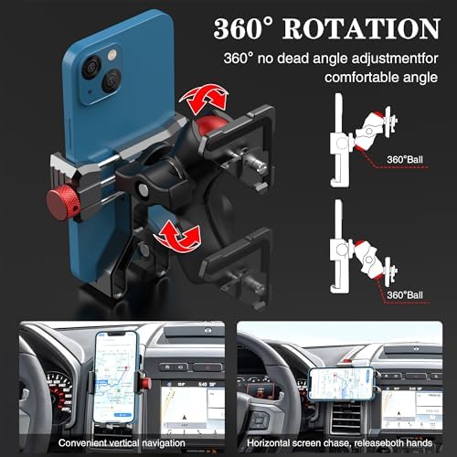 EASEORD Premium 360° Rotating Phone Mount for Ford F-150, Expedition & Super Duty (2015-2021) – Durable Aluminum Smartphone Holder for i Phone & Android – Effortless Air Vent Installation for Enhanced Safety & Convenience on the Road