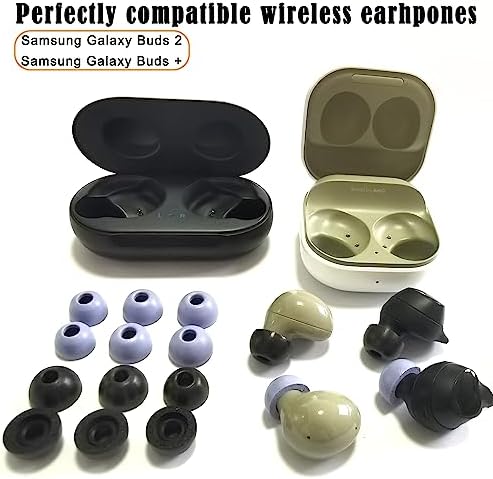 Ultimate Comfort Foam Ear Tips for Samsung Galaxy Buds 2 & Buds+Plus – Advanced Memory Foam Replacement Tips for Enhanced Sound Isolation & Fit – 3 Pairs in Elegant Black – Essential Upgrade for Audiophiles and Commuters