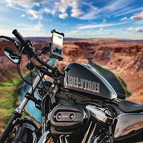 Enhance Your Motorcycle Adventures with the i MESTOU Wireless Phone Mount Charger – Auto-Clamping Handlebar Holder for 3.5″-6.8″ Devices, Fast Qi & USB Charging for 12-24 V Bikes, Effortless Setup for Ultimate Safety and Convenience
