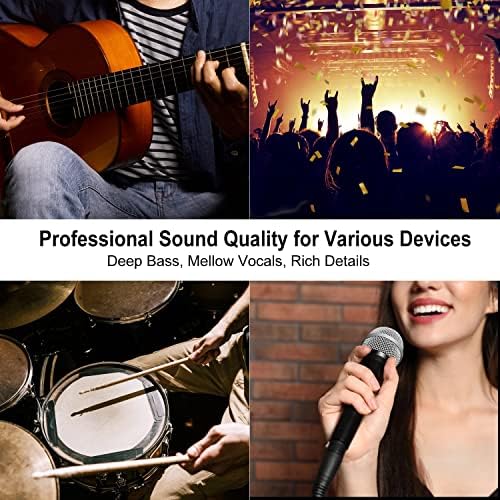 Professional TK300 In-Ear Monitor Headphones for Musicians – High-Fidelity 10 mm Dynamic Driver IEM Earphones with MMCX Detachable Cable (Black, No Mic) – Superior Sound Isolation & Comfort for Live Performances