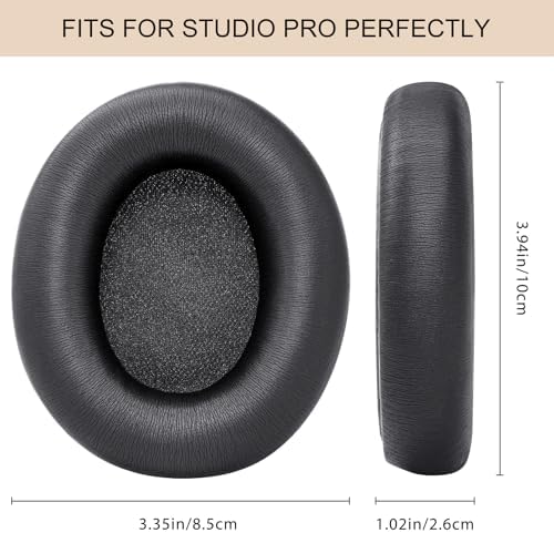 Revolutionize Your Listening with GVOEARS Navy Blue Ear Pads – Premium Protein Leather Replacement Cushions for Beats Studio Pro Wireless Headphones, Unmatched Comfort & Acoustic Excellence, Secure Adhesive for Long-Lasting Fit