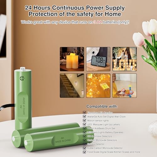 AC Continuous Power Supply Adapter – Innovative AA Dummy Battery Replacement for Kidde CO Detectors, VTech Kidi Beats Drum Sets & 4.5 V Devices – Hassle-Free Power Solution to Boost Performance & Eliminate Battery Worries Effortlessly