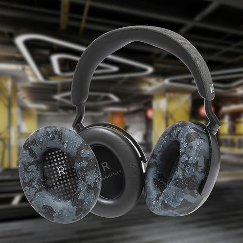 Transform Your Sennheiser Momentum 4 with WC Sweat Z Earpad Covers – Stylish Black Camo Protection for Active Lifestyles – Sweatproof, Washable Silicone Ear Pads for Ultimate Comfort and Enhanced Longevity