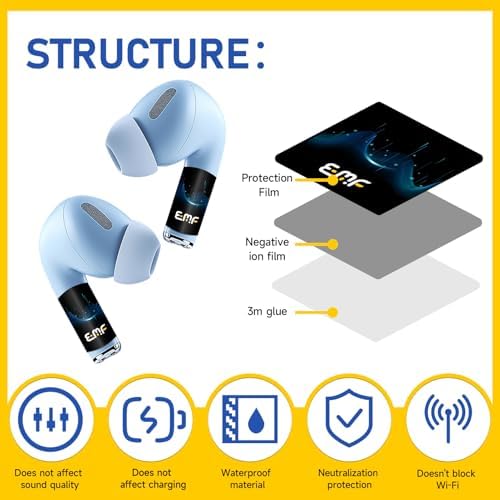 Premium Black Protection Stickers for Air Pods Pro 2 nd/3 rd Gen – 4-Piece Set for Enhanced Durability and Style – Eco-Friendly Solution for Wireless Earbuds and Bluetooth Headsets – Effortless Application, Superior Protection Against Scratches and Dust – Ideal Accessory for Active Users Seeking Longevity and Performance