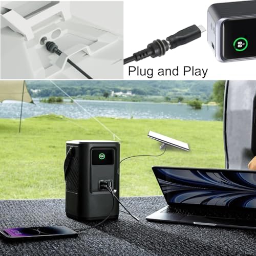 Starlink Mini DC Power Cable with USB C to DC Adapter, USB C to DC Power Cable for Starlink Mini, Compatible with 65W+ PD 20V Protocol Power Supply/Source, Indoor/Outdoor Grey(15M+ USB-C Adapter) – Enhanced Compatibility and Speed