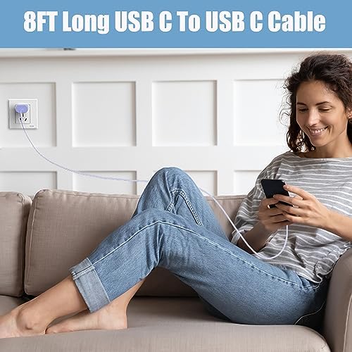 10 Ft USB C Charging Cable with 25 W Fast Charge Block – Optimal Compatibility for Samsung Galaxy S25/S24/S23 Series and Note 20/10 – Durable, Long-Lasting Performance for Home, Office, or Travel Use – Effortless Power for Your Android Devices