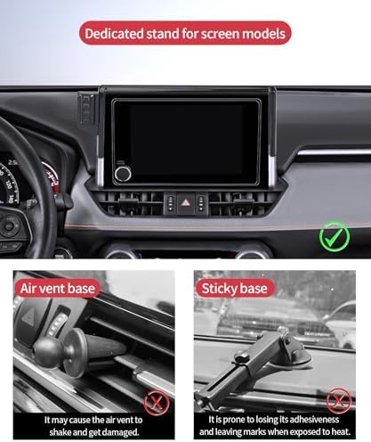 Wireless Charging car Phone Holder for Toyota RAV4/Hybrid 2019-2025 Accessories 7/8 inch Screen Fixed Clip,360° Rotation car Phone Mount Compatible with MagSafe – Enhanced Compatibility and Speed