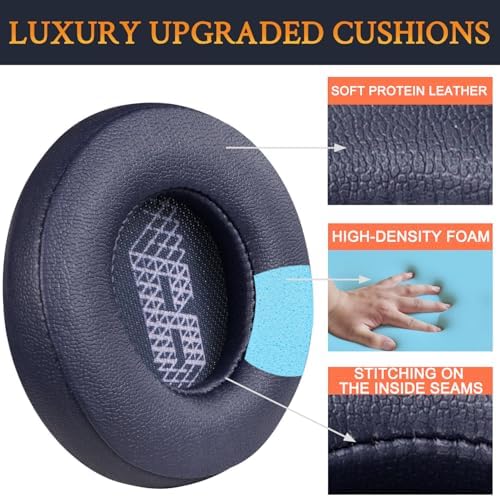 Revitalize Your JBL Live 400 BT Headphones with SOULWIT Premium Replacement Ear Pads – Luxurious Protein Leather & Noise Isolation Foam for Enhanced Comfort and Sound Quality – Easy Installation & Sleek Black Design