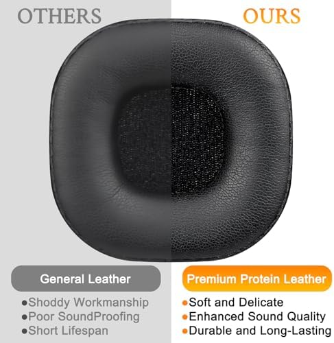 Upgrade Your Marshall Major Headphones with SOULWIT Dark Coffee Protein Leather Replacement Ear Pads – Unmatched Comfort and Sound Isolation for I/II/III/IV/V Models – Effortless Installation & Long-lasting Durability for Music Enthusiasts and Professionals