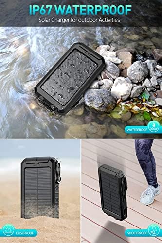 Ultimate 36,800 m Ah Solar-Powered Waterproof Charger – Dual QC 3.0 Fast Charging Power Bank with Built-in Flashlight for Smartphones and Electronics – Reliable Outdoor Companion in Deep Orange – Unmatched Durability for Travel, Camping, and Emergency Use – Enhanced Device Compatibility and Performance