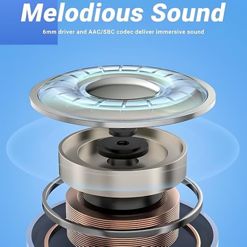T-6 Premium Bluetooth Wireless Earbuds with Advanced ENC Noise Cancellation – Experience Superior Hi-Fi Sound, Effortless Touch Control, and LED Display Charging Case for Unmatched Connectivity and Audio Clarity