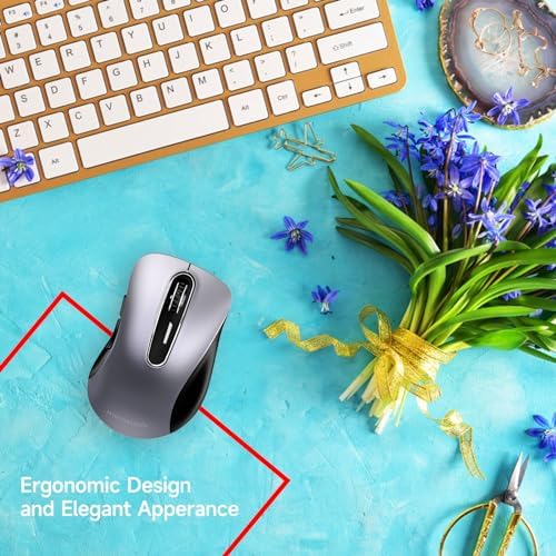 Upgrade Your Workflow with the Memzuoix 2.4 G Wireless Mouse – Ergonomic and Portable 1400 DPI USB Mouse for Laptop, PC & Desktop | 5 Customizable Buttons for Ultimate Control | Ideal for Professionals and Casual Users Alike