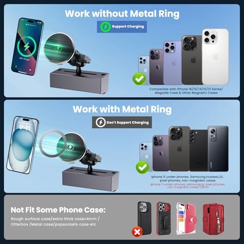 Kaishengyuan Premium Metal Phone Mount for 2019+ Ram Trucks – Durable Adjustable Dash Holder for Dodge RAM 1500/2500/3500 & TRX Models, 360° Rotatable Smartphone Stand for Ultimate Hands-Free Navigation & Safe Driving, Effortless Tool-Free Installation for All Smartphone Compatibility, Elevate Your Driving Experience with Enhanced Aesthetics and Functionality