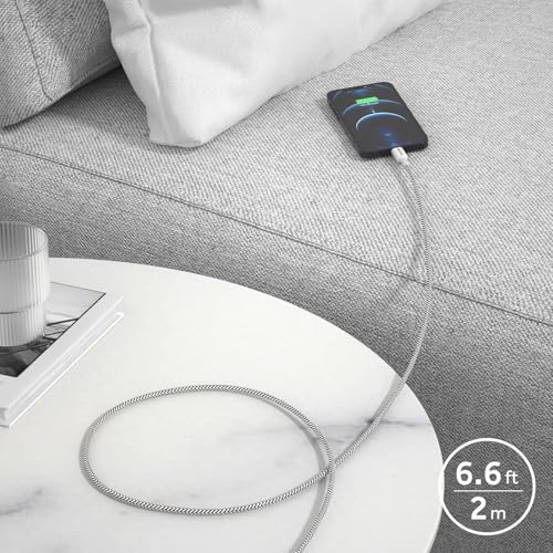Nekmit 52 W 4-Port USB C Fast Wall Charger – Ultra-Slim Type-C Charging Station with Dual 20 W PD 3.0 Ports & 2 USB Ports for i Phone 14/14 Pro/Pro Max, i Pad Pro, Galaxy, and More – Efficient Multi-Device Charging Solution for Home & Travel
