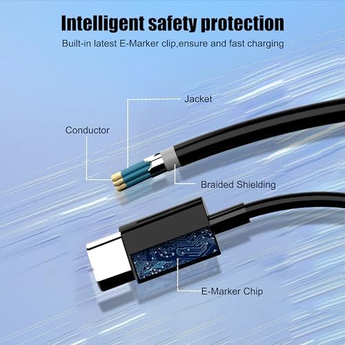 High-Performance 65 W USB-C Charger for Dell Laptops – Seamless Compatibility with Latitude, XPS & Chromebook Models – Fast Charging & Enhanced Safety Features – Ideal Replacement for Dell Chargers, Compact & Lightweight Design for Easy Portability