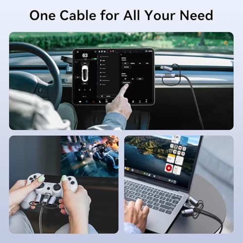 Multi Charger Cord 6 in 1 USB Cable Fast Charging Cable – PD 60w USB c Multi Fast Charging Cable with Led Display – 6 ft USB C/A to Type C/Phone/Micro Charger Cable Com patible with Phone/Laptops – Enhanced Compatibility and Speed
