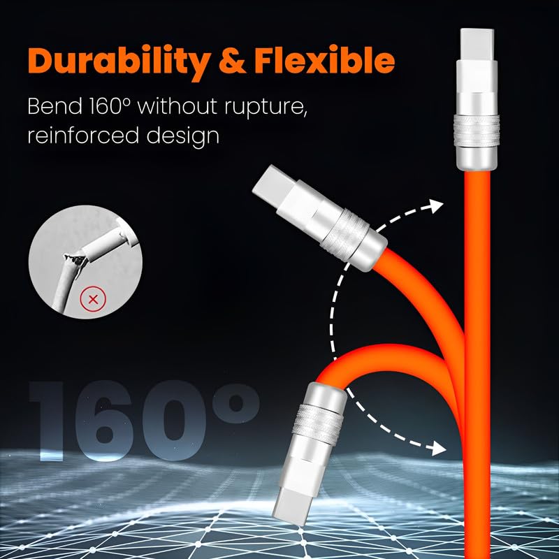 Elevate Your Charging Game with the Chubby 2.0 240 W USB-C Cable – Ultra-Durable Silicone Design for i Phone 15/16 & Samsung Galaxy, 3.3 FT Length for Ultimate Flexibility, Rapid Power Delivery for All Your Devices on the Go