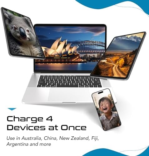 Compact Travel Power Adapter Set for Brazil, Peru & Chile – 20 W Dual USB & USB-C Charger with 2 USA Sockets – Fast Charging with Type C & N Attachments – Portable Plug Converter for Global Travelers – Stay Connected Anywhere