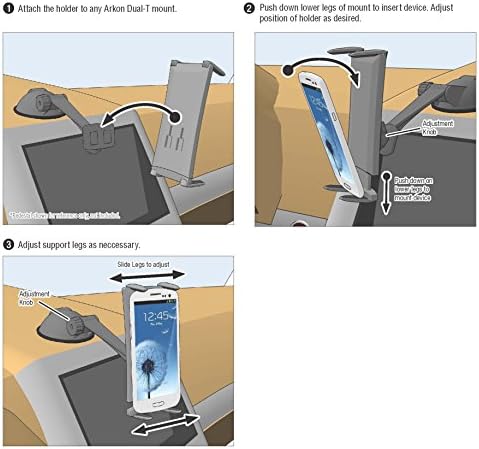 Transform Your Mobile Setup with ARKON 4-Hole AMPS to 38 mm Ball Adapter | Compatible with DUAL-T Phone Mounts | Durable Reinforced Composite Design for Enhanced Longevity | Effortless Installation for Universal Smartphone Compatibility | Ideal for Hands-Free Navigation and Streaming