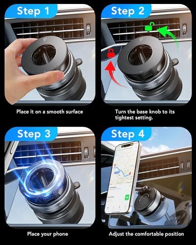 Revolutionize Your Hands-Free Experience with the 360° Foldable Magnetic Phone Holder – Versatile Suction Cup Mount for i Phone 16/15/14/13, Ideal for Cars, Gyms, Mirrors & Tiles – Ultimate Stability and Convenience for Active Lifestyles