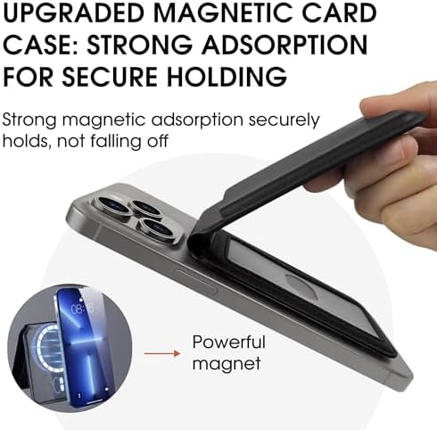 Elevate Your Everyday: Premium Leather Magnetic Wallet Stand for i Phone 16, 15, 14, 13 & 12 Series – Adjustable Mag Safe Card Holder & Secure Phone Grip for Effortless Convenience – Perfect Blend of Style and Functionality