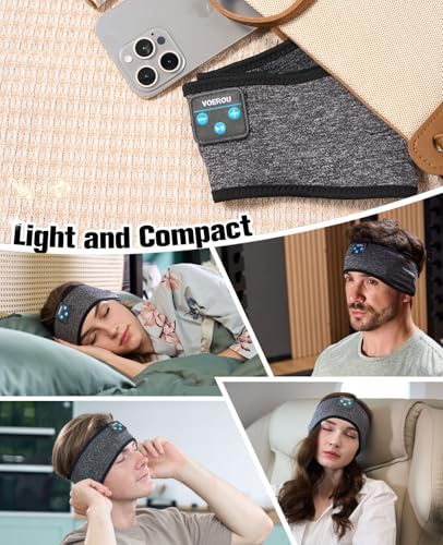Voerou Bluetooth 5.4 Sports Headband Sleep Headphones – Ultimate Comfort Wireless Earbuds for Yoga, Meditation, and Running – Premium Audio Quality with Fast Connectivity for Active Lifestyles and Relaxation