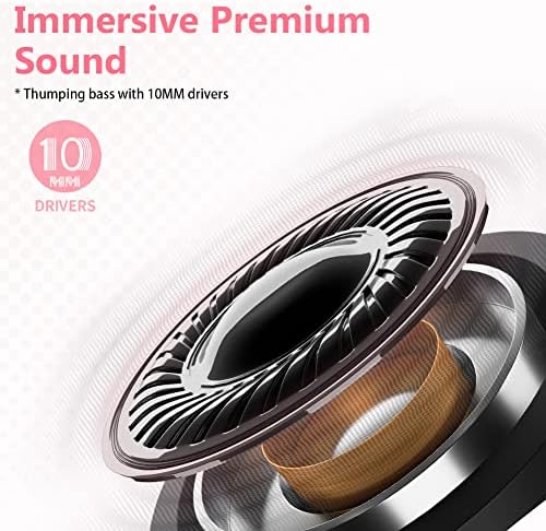 Premium Active Noise Cancelling Wireless Earbuds with Bluetooth 5.2 – Deep Bass Sound, 35-Hour Playtime, IPX6 Waterproof Design, Perfect for i Phone and Android – MURPISO Ergonomic In-Ear Headphones for Ultimate Comfort and Clarity