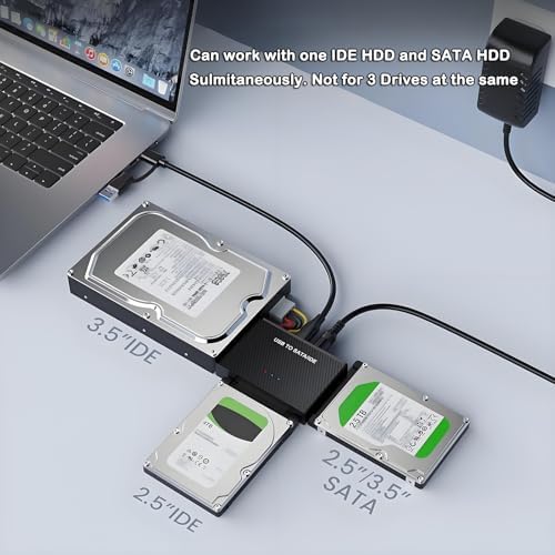 Universal USB 3.0 to SATA IDE Hard Drive Reader with Type C Connectivity – Versatile HDD and SSD Converter Kit for 2.5″ & 3.5″ Drives – High-Speed Data Transfer Up to 5 Gbps – Includes Reliable 12 V/2 A Power Supply for Enhanced Performance – Effortless Plug-and-Play Setup for Quick Data Access and Backup – Ideal for Tech Professionals and Casual Users Alike – Durable Design for Long-Lasting Usage – Elevate Your Storage Solutions with this Essential External Hard Drive Adapter