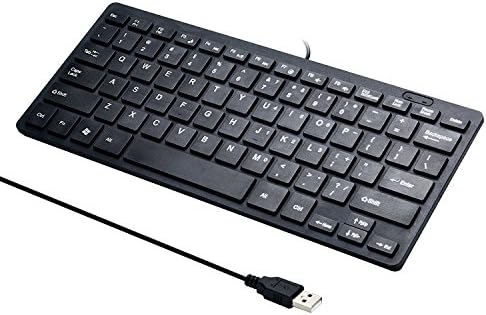 Compact I Focus Mini 78 Keys Wired Keyboard with Protective Cover – Versatile USB Keypad for Laptops & Desktops, Compatible with Windows & Mac, Ergonomic Design for Enhanced Productivity and Comfort