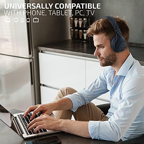Discover the Ultimate Wireless Over-Ear Bluetooth Headphones with 50-Hour Playtime – Immerse Yourself in Hi-Fi Sound and Rich Deep Bass, Perfect for On-the-Go Music Lovers, Lightweight and Foldable for Easy Travel, Seamless Compatibility with Smartphones and PCs