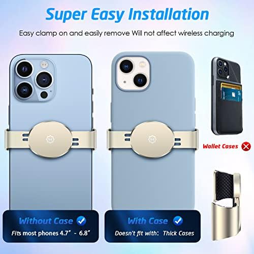 Wix Gear Magnetic Phone Clamp for Car Mount – Durable Metal Clip for Effortless Attachment and Removal – Universal Compatibility with Wireless Charging – Streamlined Design for Safe Navigation and Calls – Essential Accessory for Modern Drivers