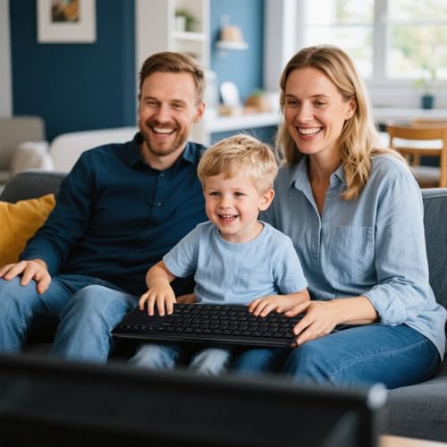 Revolutionize Your Digital Experience with the All-in-One Wireless Bluetooth Touch Pad Keyboard – Multi-Device Compatibility for TV, Windows, Android & More, Featuring a Spacious Multi-Touch Trackpad for Effortless Navigation and Ergonomic Comfort, Perfect for Home or Office Use, Rechargeable Battery for Extended Performance