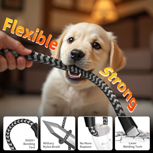 Ultra-Fast 240 W 4-in-1 USB C Charging Cable with Breathing Light Indicator – Multi-Device Compatibility for i Phone, i Pad, Samsung Galaxy, and Mac Book – 5 Ft Durable Cord in Stylish Purple for Efficient Data Sync and Enhanced Charging Performance