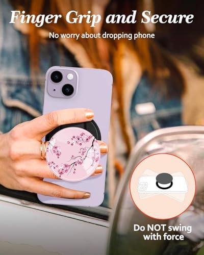 Adorable Cartoon Mag Safe-Compatible Phone Grip Stand – Lightweight Kickstand Ring Holder for Enhanced Usability – Perfect Accessory for i Phone 16/15/14/13/12 with Playful Design for Women and Girls – Durable, Easy-to-Install Magnetic Phone Accessory