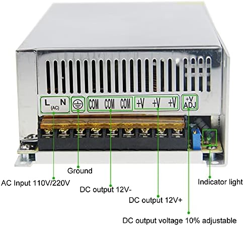 12 V 15 A High-Efficiency Power Supply Adapter for LED Strips & CCTV Systems – Versatile AC to DC Converter with 180 W Output – Enhanced Safety Features & Compact Design for Reliable Performance in Various Applications