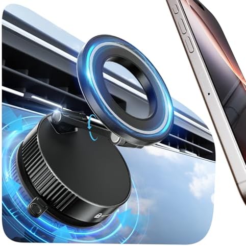 Revolutionize Your Hands-Free Experience with the 360° Foldable Magnetic Phone Holder – Versatile Suction Cup Mount for i Phone 16/15/14/13, Ideal for Cars, Gyms, Mirrors & Tiles – Ultimate Stability and Convenience for Active Lifestyles