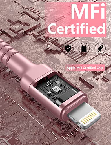 6 FT MFi Certified USB-C to Lightning Charging Cable Pack – Rapid Charge & Data Sync for i Phone 13, 12, 11 Pro Max, SE, & i Pad 8 th Gen – Durable Green Cords for Enhanced Flexibility & Style
