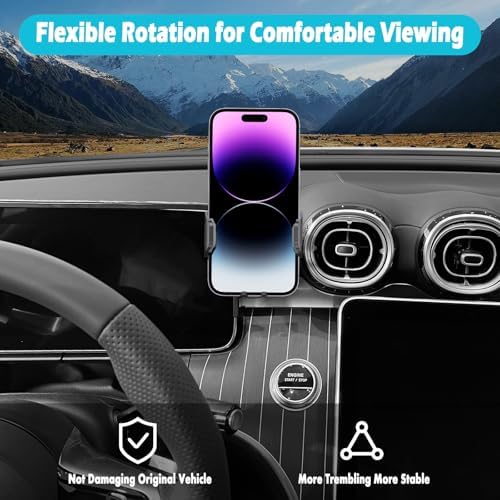 Premium Car Phone Holder for Mercedes-Benz C-Class & GLC (2019-2022) | V-Class (2021-2022) | 10.25-Inch Screen Compatible | Thick Case Friendly Smartphone Mount for 4.7-7 inch Devices | Enhanced Stability & Safety for a Luxurious Driving Experience