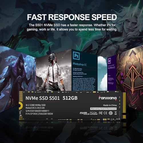 Unleash Unmatched Speed with the S501 512 GB NVMe SSD – High-Performance M.2 2280 Solid State Drive Perfect for Gamers and Professionals | Blazing-Fast Read Speeds Up to 2,150 MB/s & Write Speeds of 1,600 MB/s | Durability Meets Innovation with Enhanced 3 D NAND Technology | Effortless PCIe Gen3 x4 Installation for Seamless Upgrades in Laptops and Desktops | Transform Your Workflow and Gaming Experience Today!