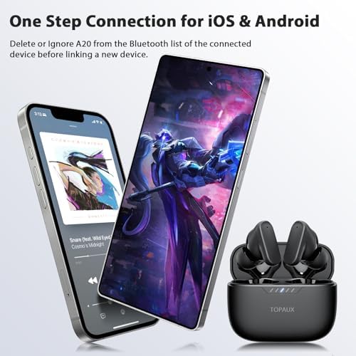 Experience Unmatched Sound Quality with High-Fidelity Bluetooth 5.4 True Wireless Earbuds – Premium Noise Cancelling In-Ear Headphones Featuring Hi-Fi Bass for i Phone, Samsung, and Pixel Devices – Ergonomically Designed for Ultimate Comfort and Extended Battery Life for All-Day Listening Enjoyment.
