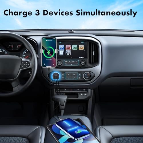 Rapid Charge USB Car Charger – 24 W Triple Port Fast Charger for i Phone 15/14/13/12/11 & Samsung Galaxy S24 Ultra/S23 – Efficient Cigarette Lighter USB Adapter for Simultaneous Device Charging – Compact Design for On-the-Go Power Solutions