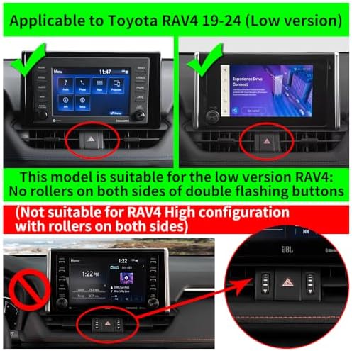 Innovative 360-Degree Car Phone Holder for 2019-2025 Toyota RAV4 – Ultimate Mobile Mount for Safe Navigation and Hands-Free Connectivity – Tailored Fit for LX, XLE, Hybrid LE, SE, Woodland, and Prime SE Models – Effortless Installation, Durable Design, and Enhanced Road Safety