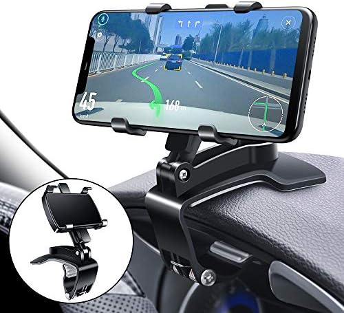 FONKEN 360-Degree Car Phone Mount – Versatile Dashboard Clip for i Phone 11/12 Pro Max, Samsung Galaxy S10/S9/S8, LG and More – Ultimate Stability and Enhanced Viewing Experience for Safer Driving