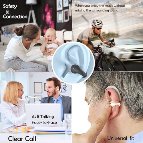 Open-Ear Bone Conduction Bluetooth Ear Clips – Lightweight, Sweatproof Wireless Earbuds for Active Lifestyles, Seamless Device Pairing, and Enhanced Environmental Awareness