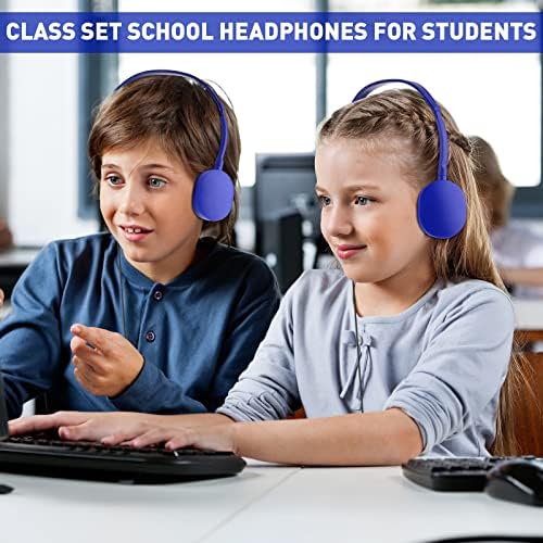 Elevate Classroom Engagement with Konohan Kids Headphones – Bulk 18-Pack Adjustable Wired Earphones for Students, Teens, and Adults, Offering Universal 3.5 mm Compatibility and Superior Sound Quality – Durable and Comfortable for All Learning Environments