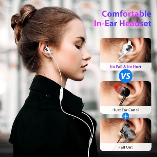APETOO Sport Wired Ear Buds – High-Performance Sweatproof In-Ear Headphones with Deep Bass for Workouts, Secure Anti-Fall Wingtips, Ergonomic Comfort for Small Ears, Hands-Free Calling, Compatible with 3.5 mm Aux for Enhanced Audio Experience