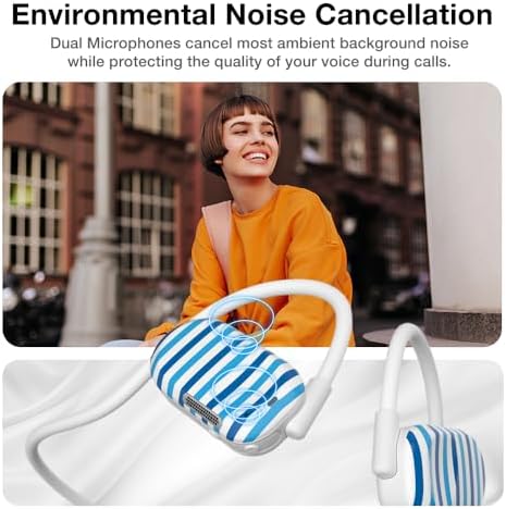 Purity Air Open Ear Headphones – Advanced True Air Conduction Wireless Bluetooth Earbuds with Dual Mic for Clear Calls – Ergonomic, Sweat-Resistant Design for Active Lifestyles – Compatible with i Phone & Android – Ultimate Comfort and Audio Awareness