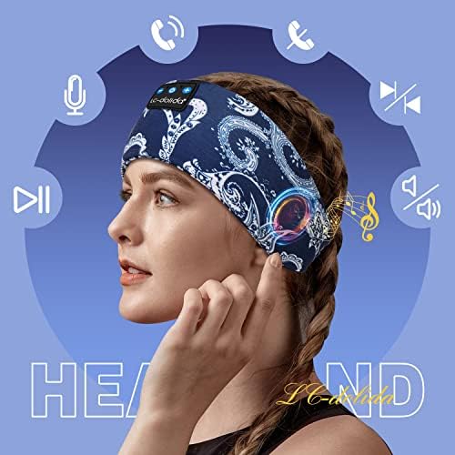Revolutionary Wireless Sleep Headband with HD Sound: Ultimate Comfort Bluetooth Earphones for Relaxation, Fitness, and Travel – Sweat-Resistant Eye Mask for Active Lifestyles and All-Night Use